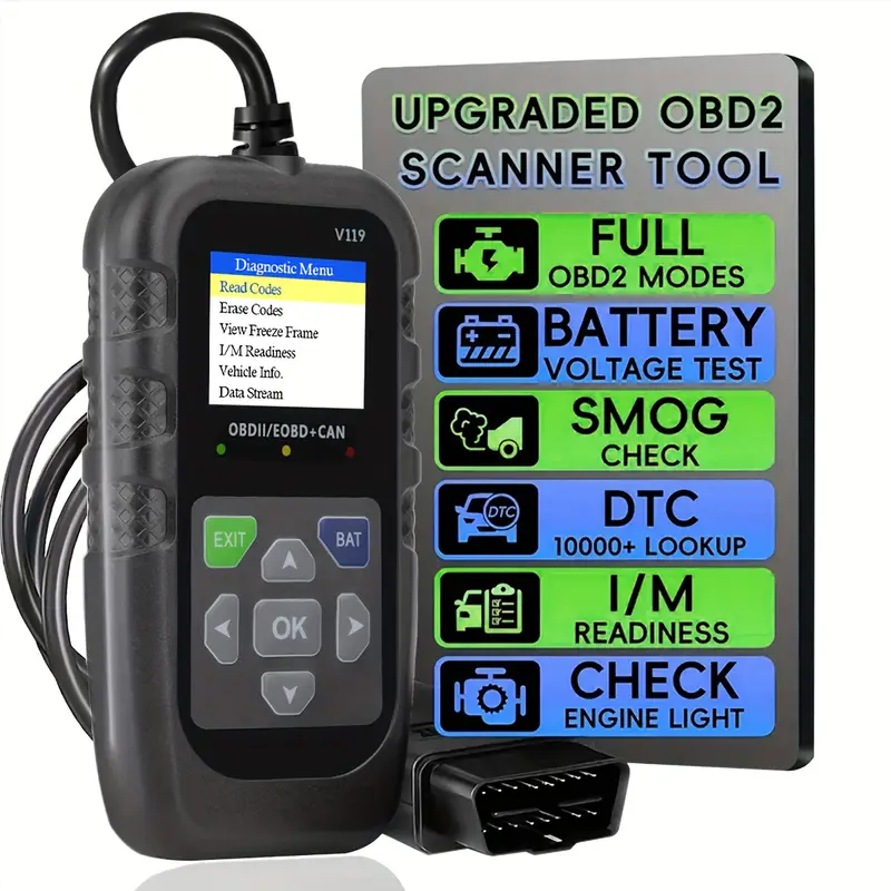 V119 OBD2 Scanner Code Reader  - đánh giá và giá Logic Analyzer Usb
