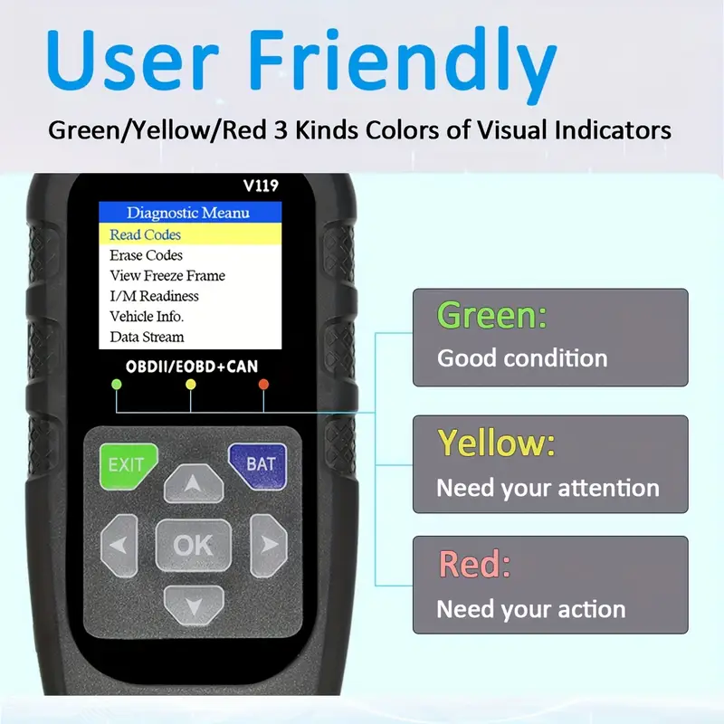 V119 OBD2 Scanner Code Reader  - đánh giá và giá Logic Analyzer Usb