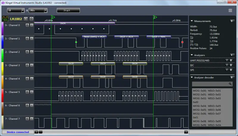 Kingst LA1010 USB Logic Analyz - đánh giá và giá Logic Analyzer Usb